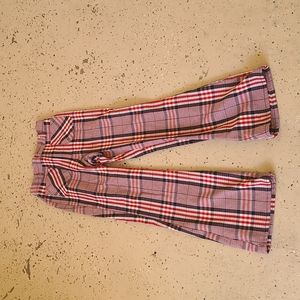 Plaid bell bottom pants